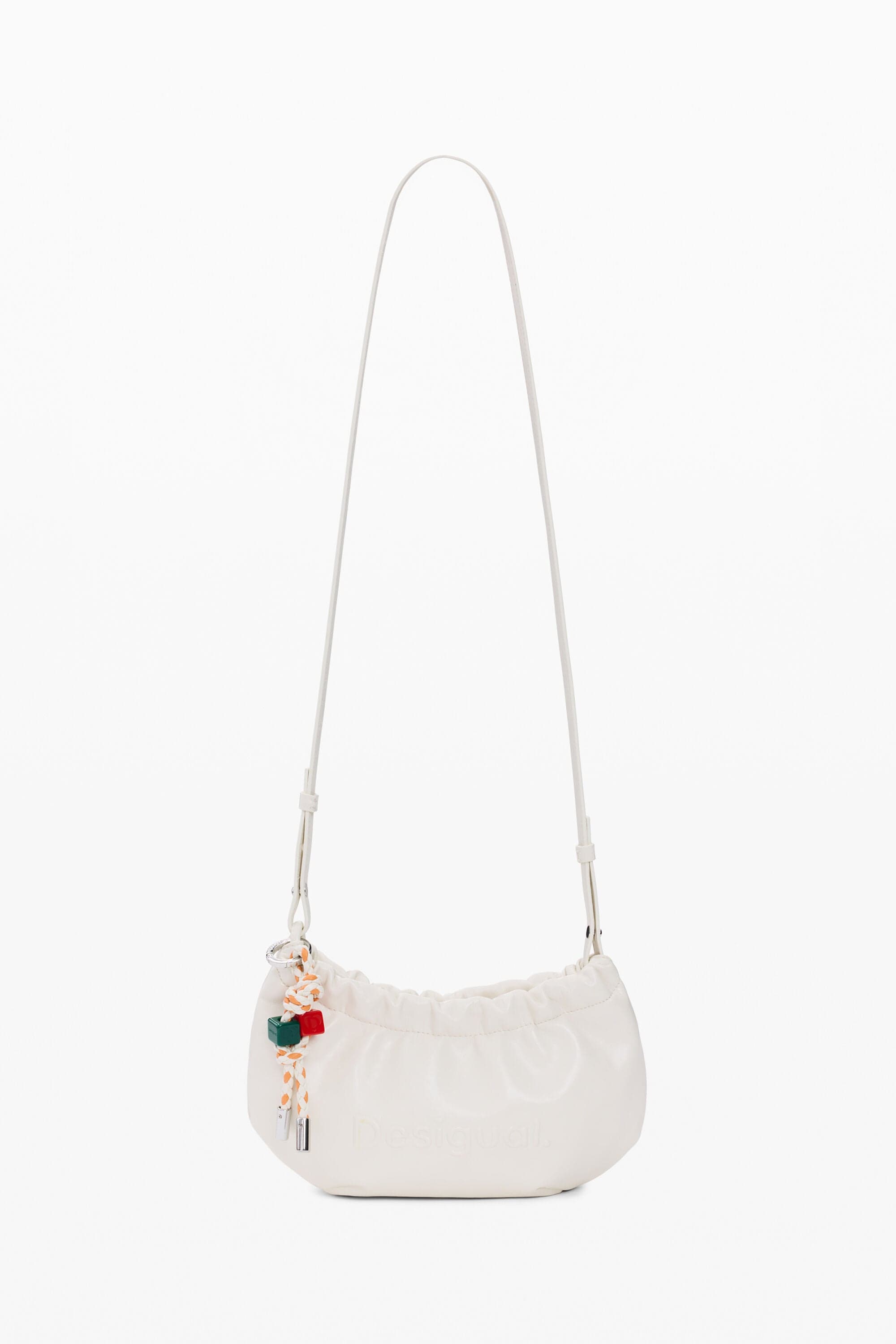 Desigual, Veľká peňaženka crossbody charms, DáMské, Polyurethane, Biela, U