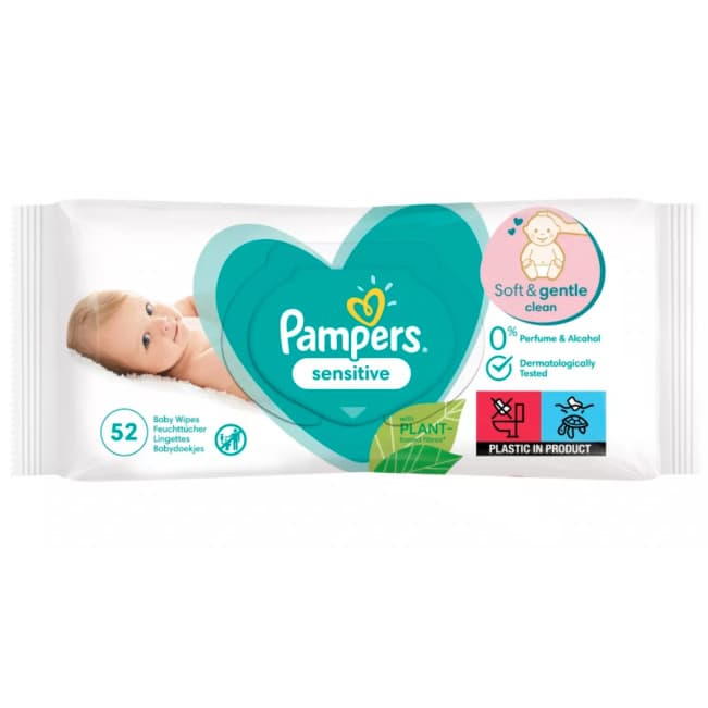 Pampers Sensitive detské čistiace utierky 52ks
