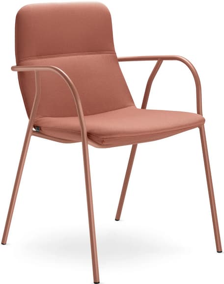 LD SEATING Konferenčné kreslo FLEXI LIGHT, CHL-N13, tehlovo červená podnož