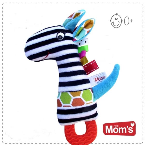 Hencz Toys Edukačná hračka Hencz s pískatkom, hryzátkom ZEBRA