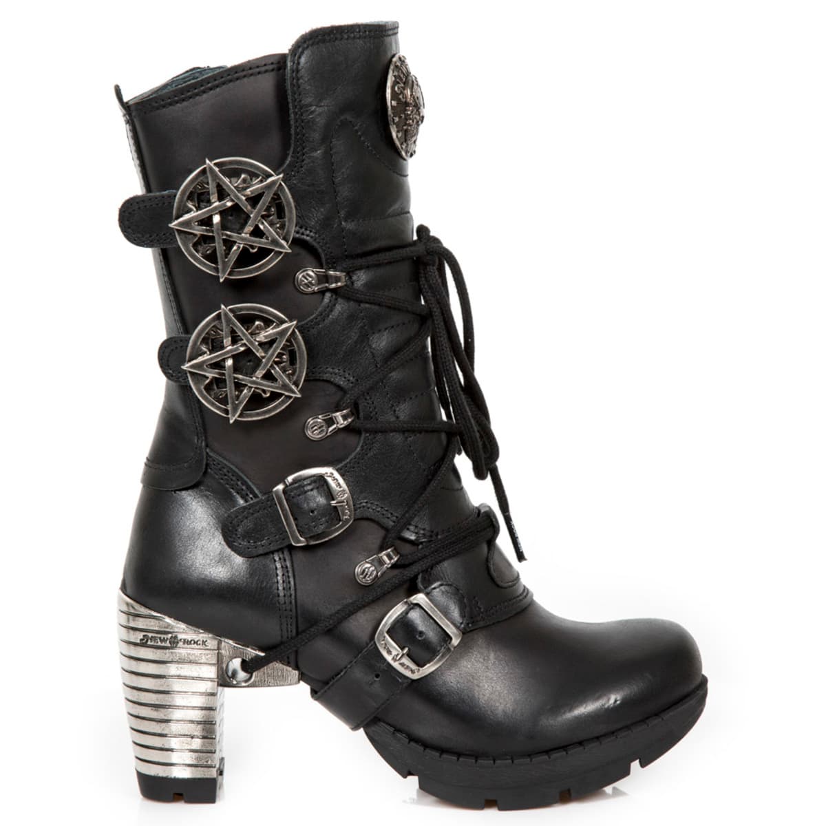 topánky na podpätku dámske - ITALI NEGRO, NOMADA NEGRO - NEW ROCK - M.TR099-C1 36